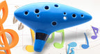 1pcs-12 Hole Alto Key C Ocarina Ceramic Glazed Surface Wind Musical Instrument