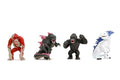 Set of 4 Diecast Figures "Godzilla x Kong: The New Empire" (2024) Movie "Metalfigs" Series Diecast Models by Jada