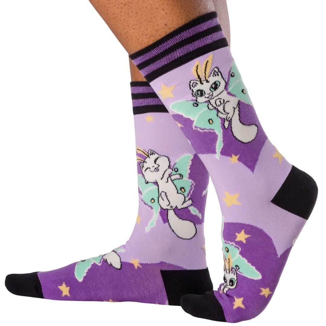 Kitty Moths Crew Socks - 