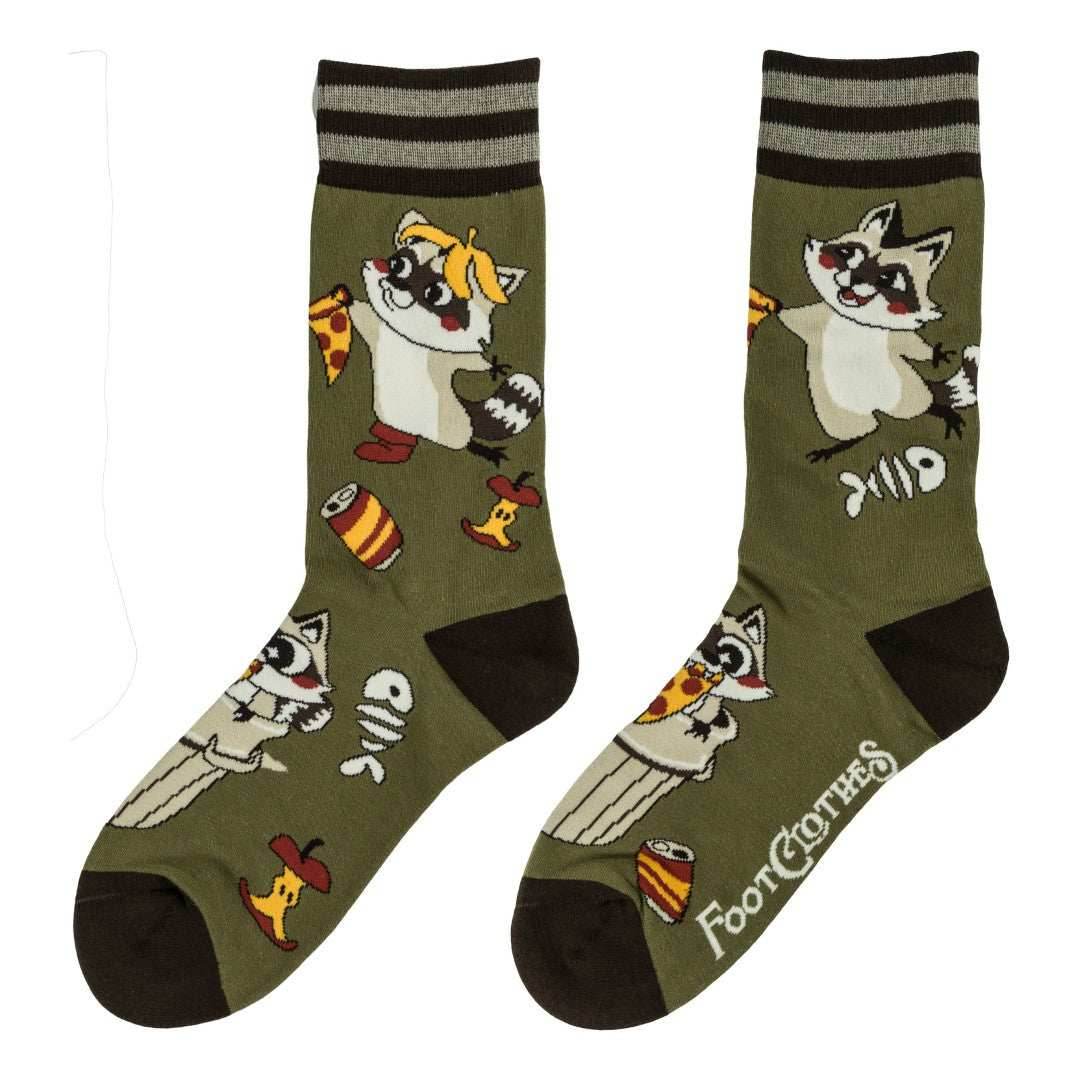 Trash Panda Pizza Party Crew Socks - 