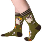 Trash Panda Pizza Party Crew Socks - 