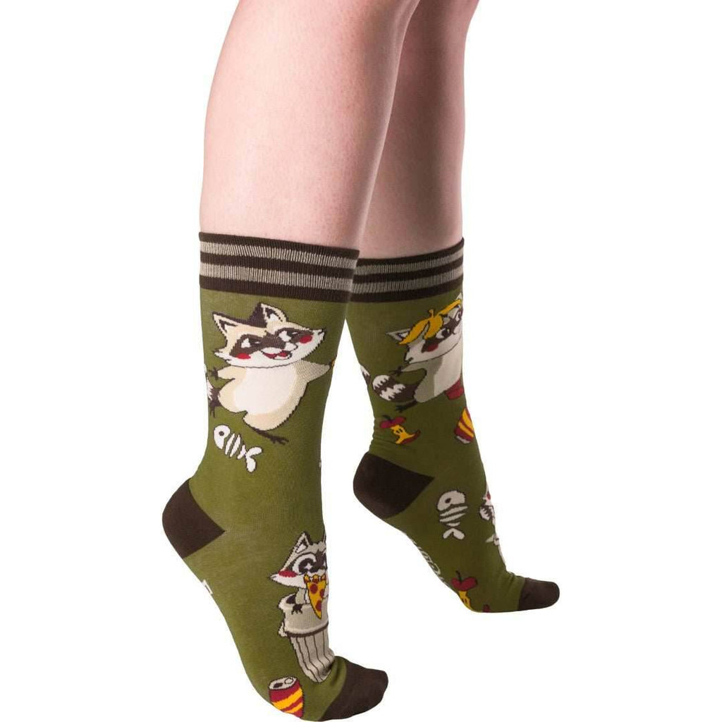 Trash Panda Pizza Party Crew Socks - 