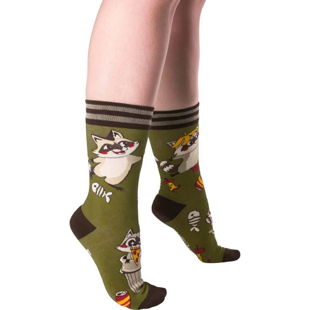 Trash Panda Pizza Party Crew Socks - 