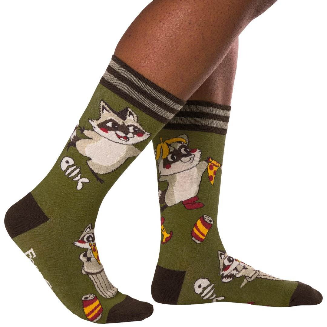 Trash Panda Pizza Party Crew Socks - 