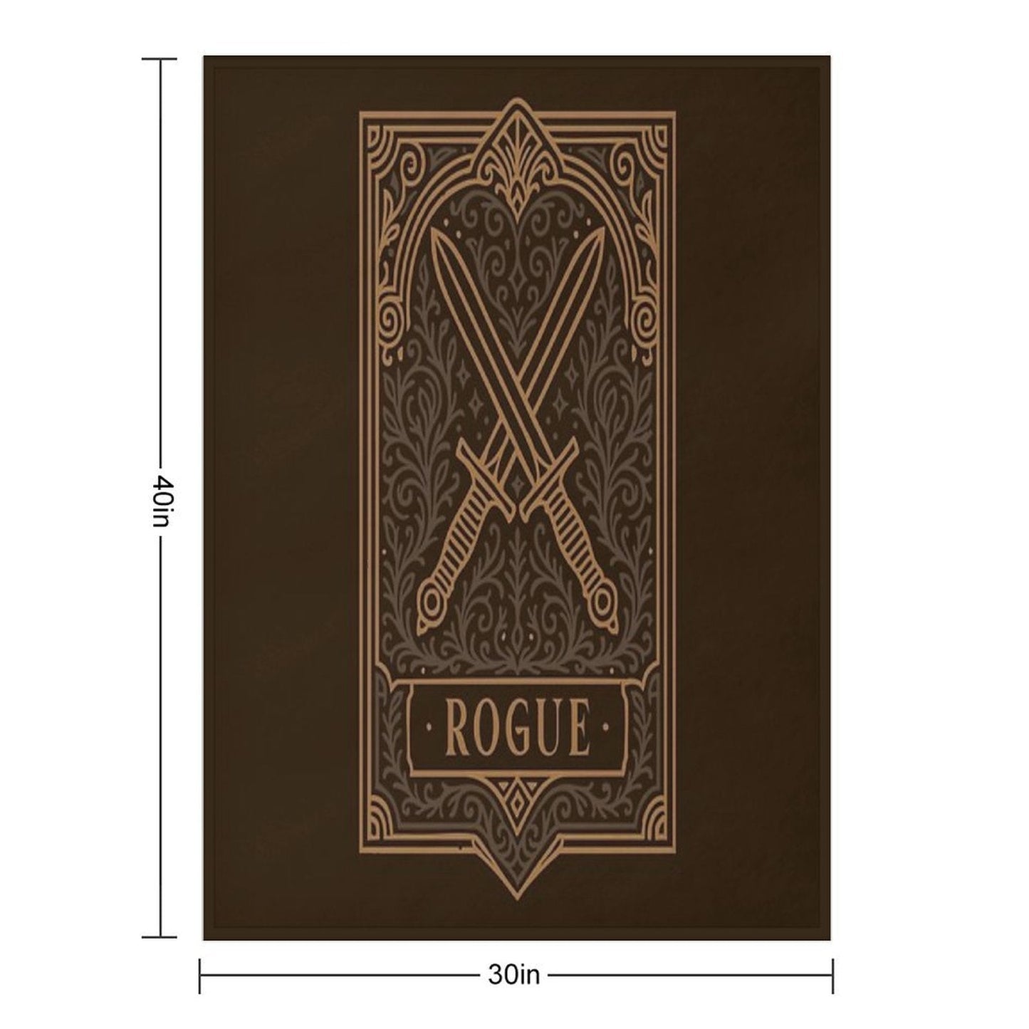 Rogue Emblem Tabletop TTRPG Character Classes Throw Blanket