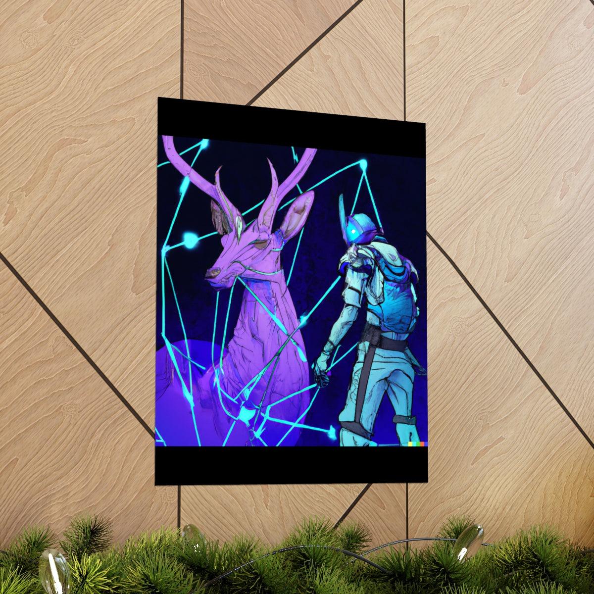 Cyberpunk deer hunting Posters