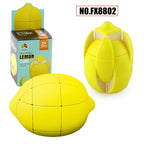 Fruit Puzzle Cube Toy – Apple, Banana & Lemon