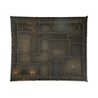Dungeon Adventure Comforter, Cozy Bedroom Decor, Fantasy Bedding,