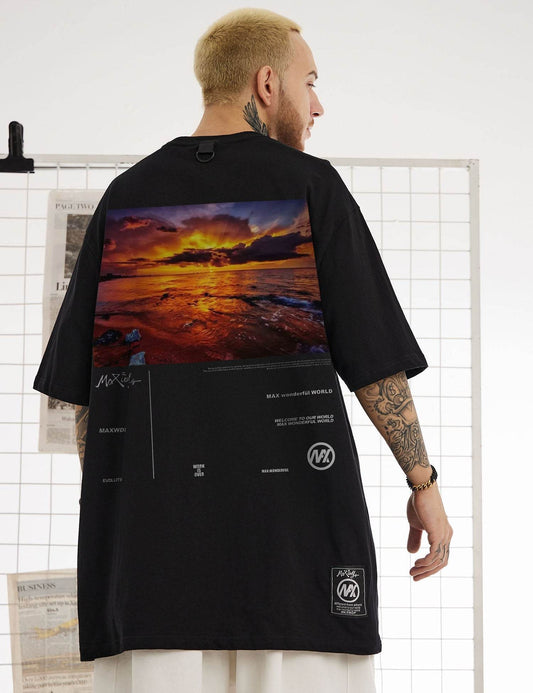 Sunset Beach Tee - Black / S