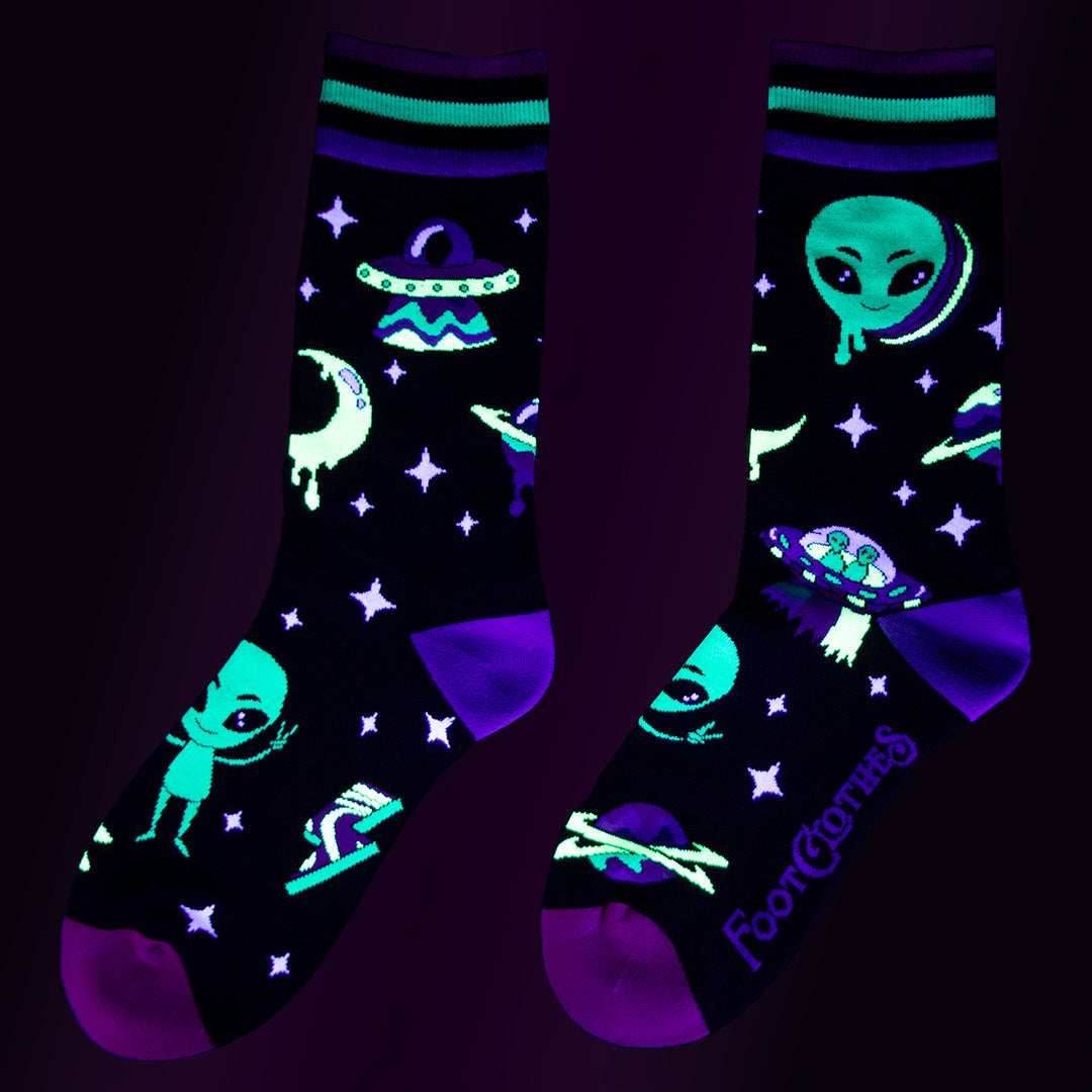 Spaced Out Alien Crew Socks - 