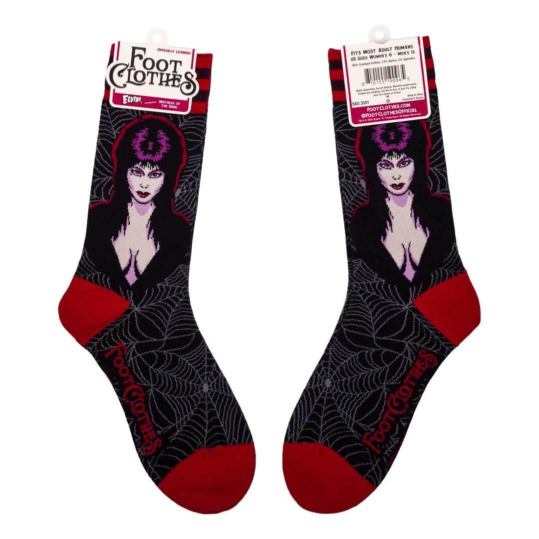 Elvira Mistress of the Dark Crew Socks - 