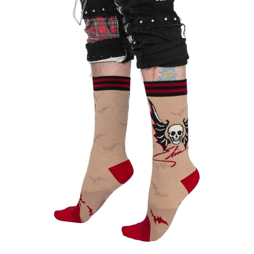 Elvira Cruel Ink Crew Socks - 