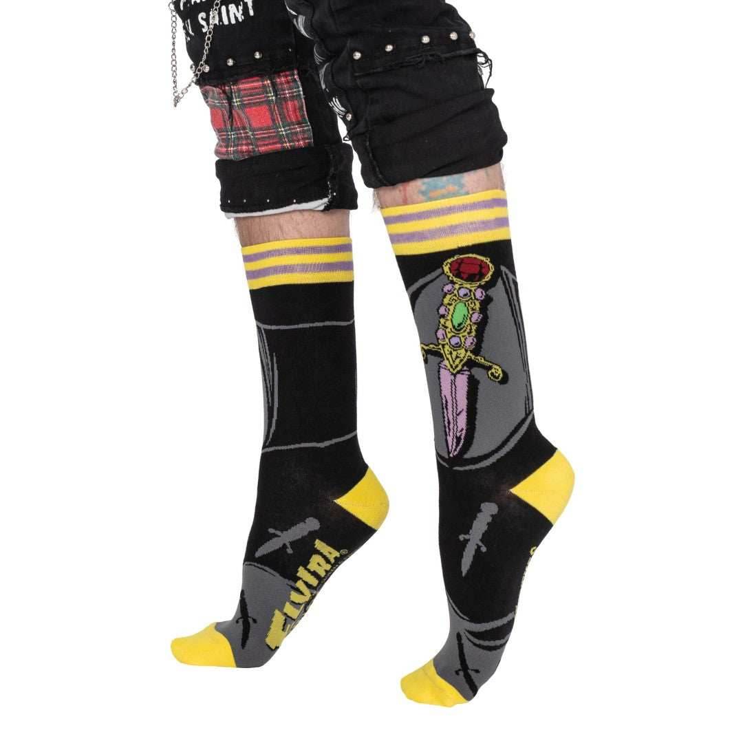 Elvira I Cut You Crew Socks - 