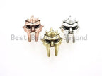 Antique Roman Warrior Helmet Beads, Paracord Survival Bracelet Charms, Lanyard Making Beads, Men's Bracelet DIY Beads, 16x21mm, sku#Y100