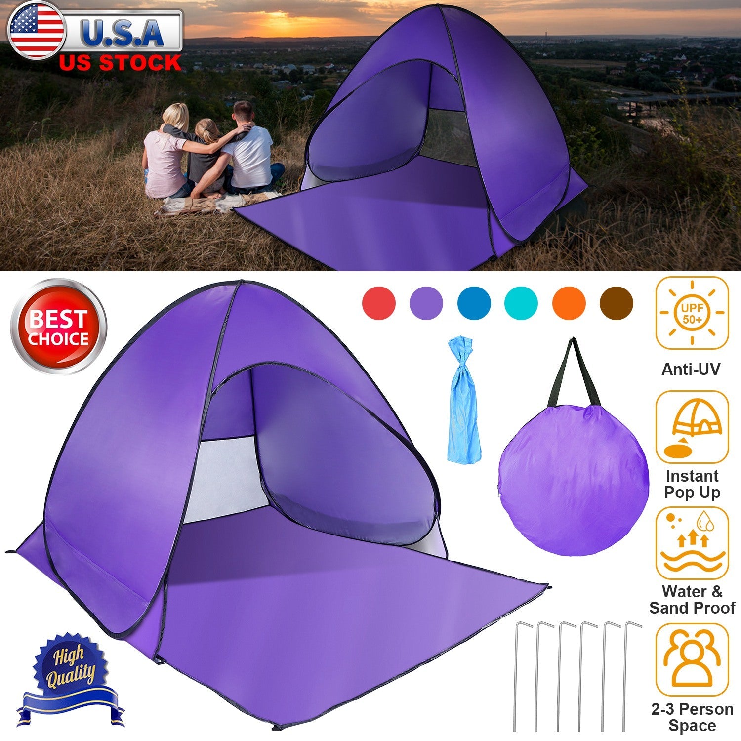 GBruno Pop Up Beach Tent