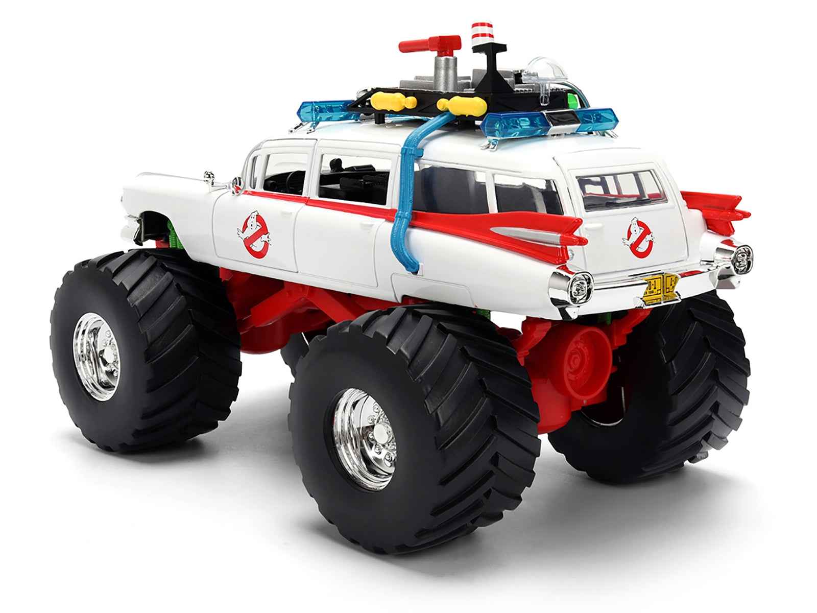 1959 Cadillac Ambulance Ecto-1 "Ghostbusters" (1984) Movie Monster Truck Version "Hollywood Rides" Series 1/24 Diecast Model Car by Jada