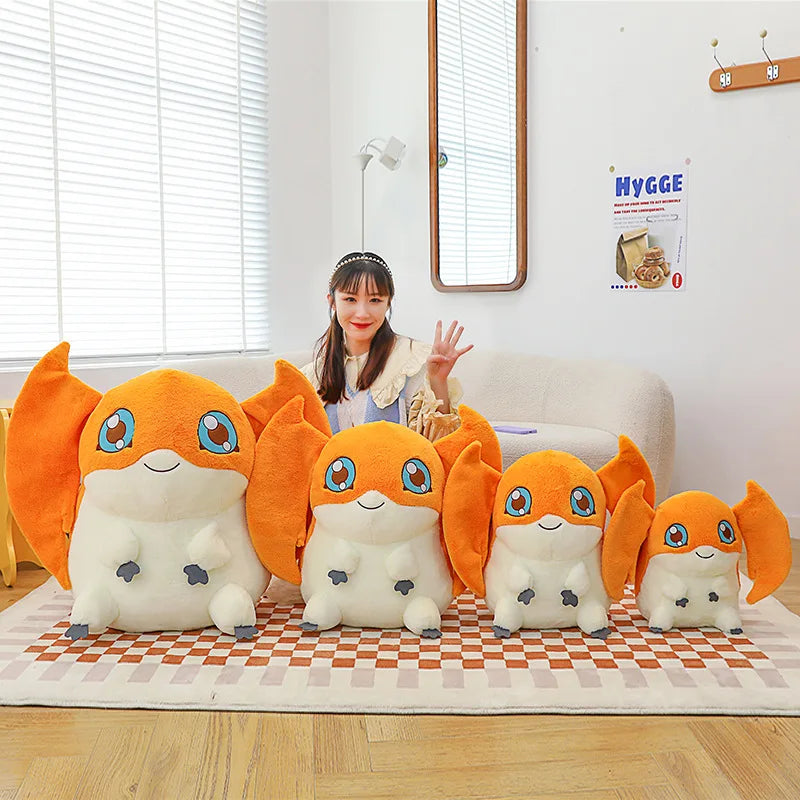 35cm Kawaii Digimon Adventure Anime Figure Toy Patamon Cartoon Sitting Position Doll Soft Pillow Decoration Girls Birthday Gift