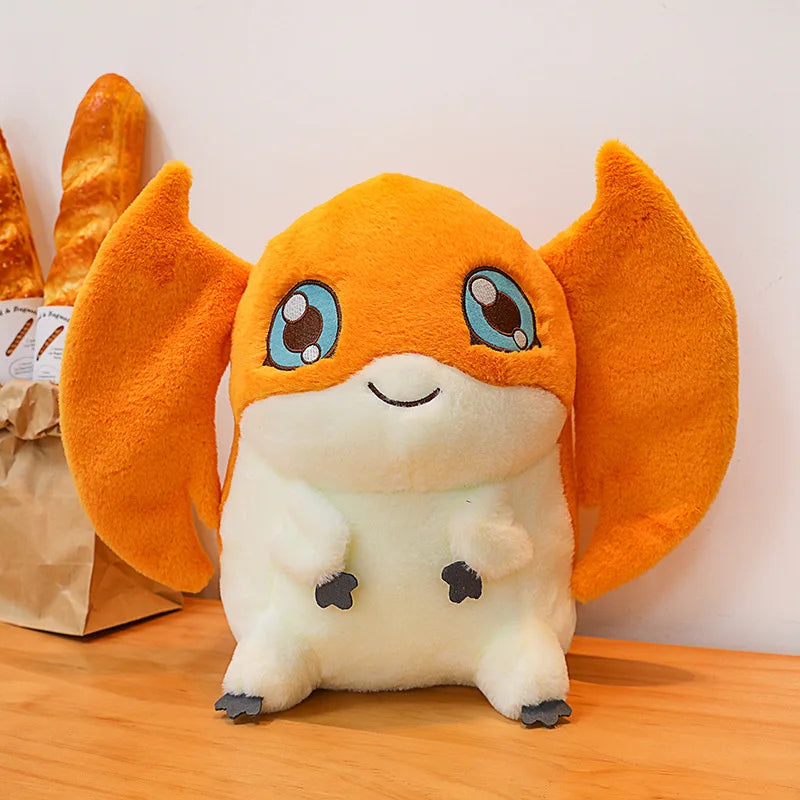 35cm Kawaii Digimon Adventure Anime Figure Toy Patamon Cartoon Sitting Position Doll Soft Pillow Decoration Girls Birthday Gift