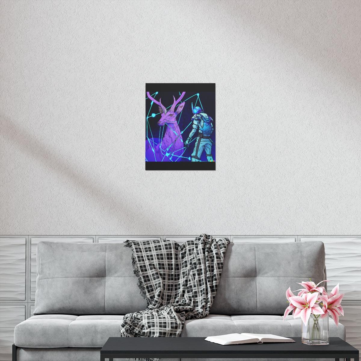 Cyberpunk deer hunting Posters