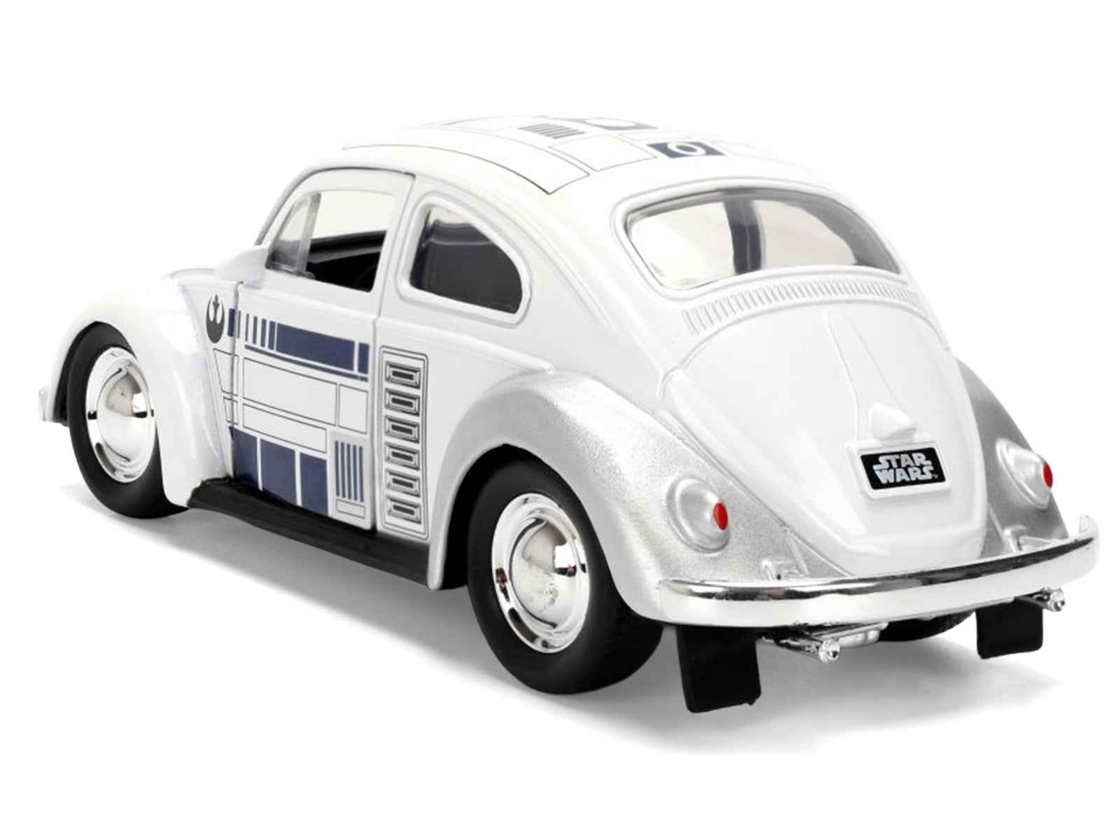 1959 Volkswagen Beetle "R2-D2" Livery White with Graphics "Star Wars" Franchise "Hollywood Rides" Series 1/32 Diecast Model Car by Jada
