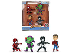 Set of 4 Diecast Figures "Spider-Man" Wave 3 "Metalfigs" Series Diecast Models by Jada