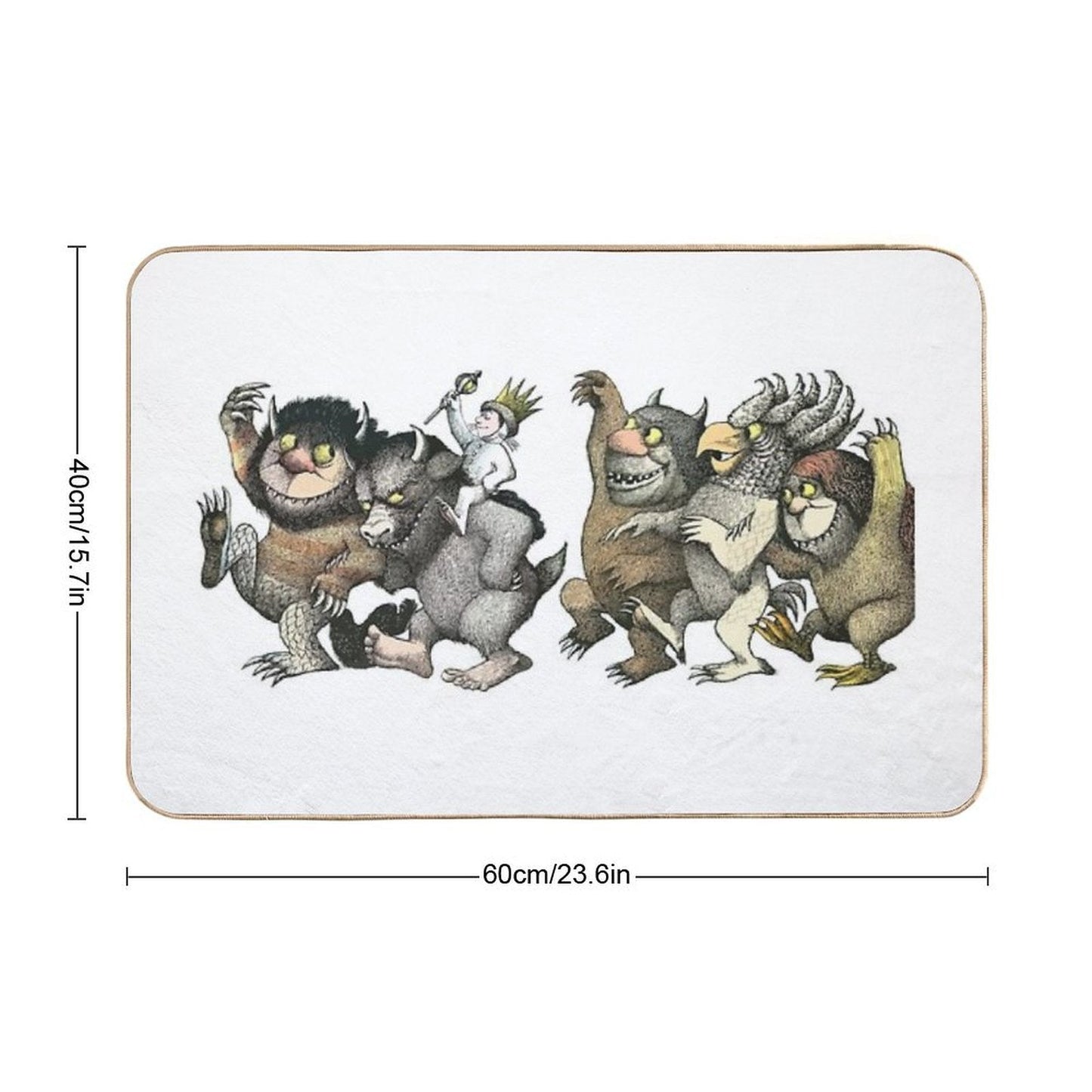 Wild Things Romp Graphic  Toxin-Free Bath Mat