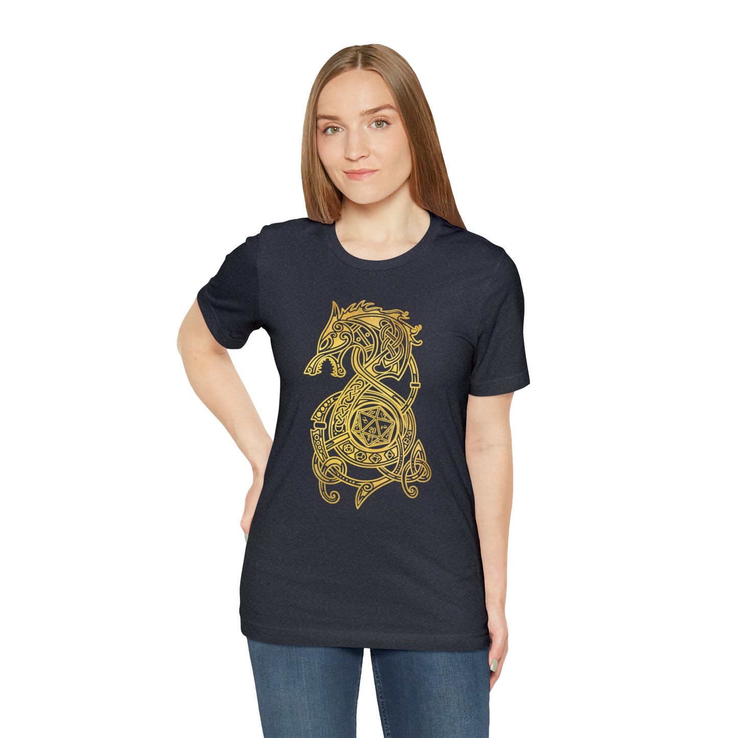 Golden Celtic Dice Dragon Shirt