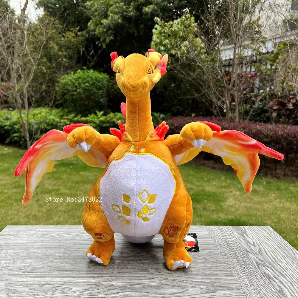 37cm 2 Styles Pokemon Plush Shiny Dynamax Charizard Gigantamax Dragon Cartoon Stuffed Toy Soft Doll High Quality