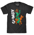 Gumby and Pokey Cowboy T-Shirt - Charcoal Gray Heather