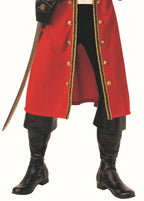 Pirate Captain Hook Red Coat Adult Mens Costume