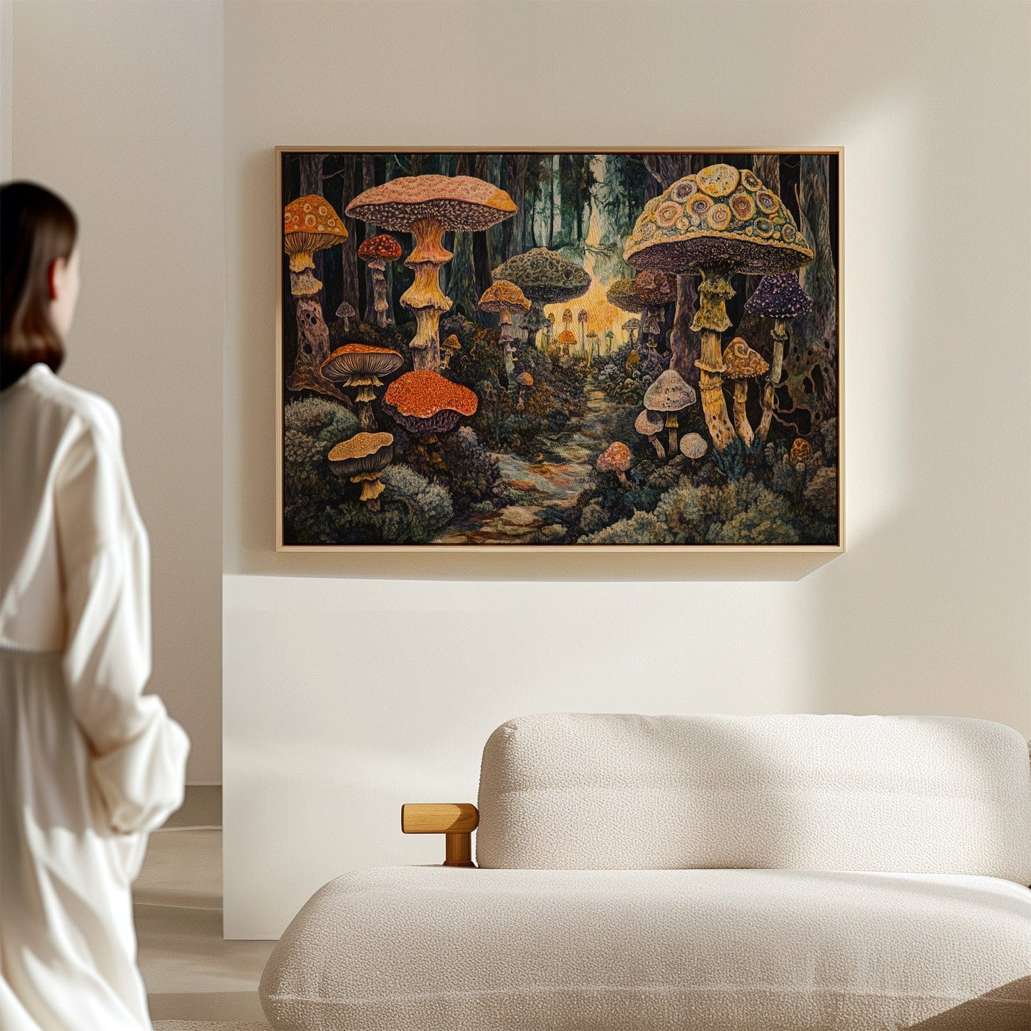 Enchanted Mushroom Forest: Mystical Fantasy Canvas Wall Art