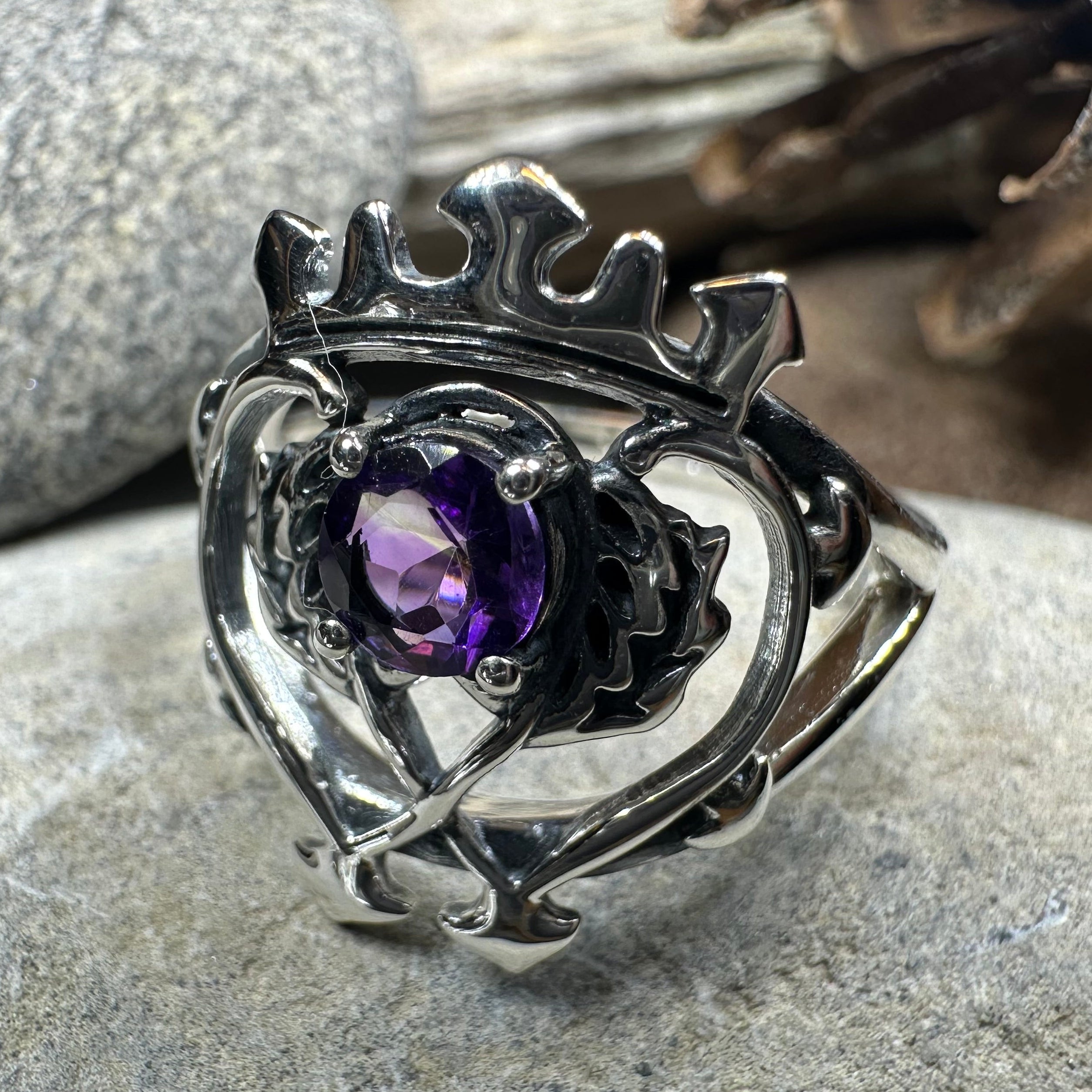 Dedication Luckenbooth Amethyst Ring