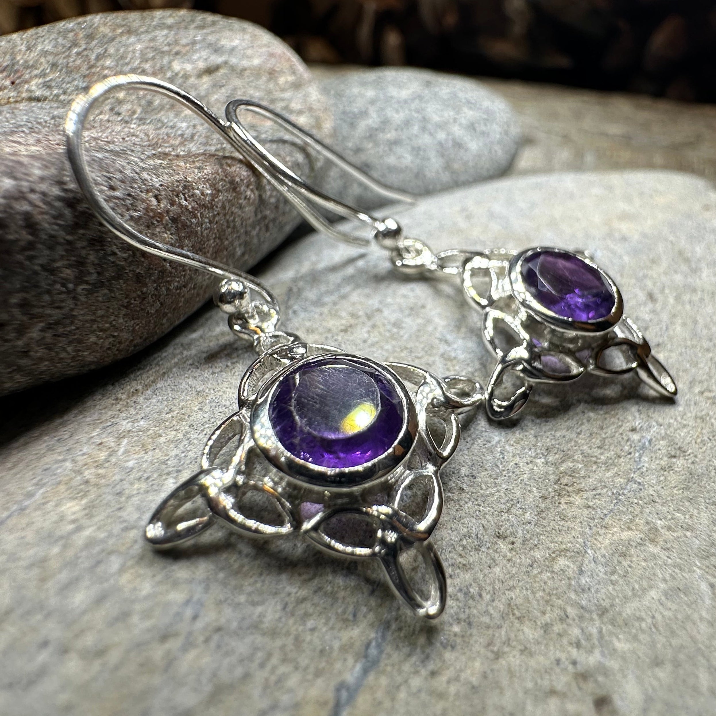 Annalise Gemstone Trinity Knot Earrings