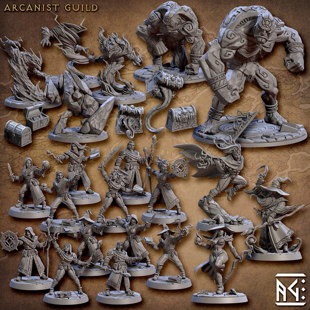 3D Printed Artisan Guild Treasures Chests and Mimics Arcanists Guild 28mm 32mm
