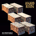 3D Printed Asgard Rising Chests Set 28mm - 32mm Ragnarok D&D