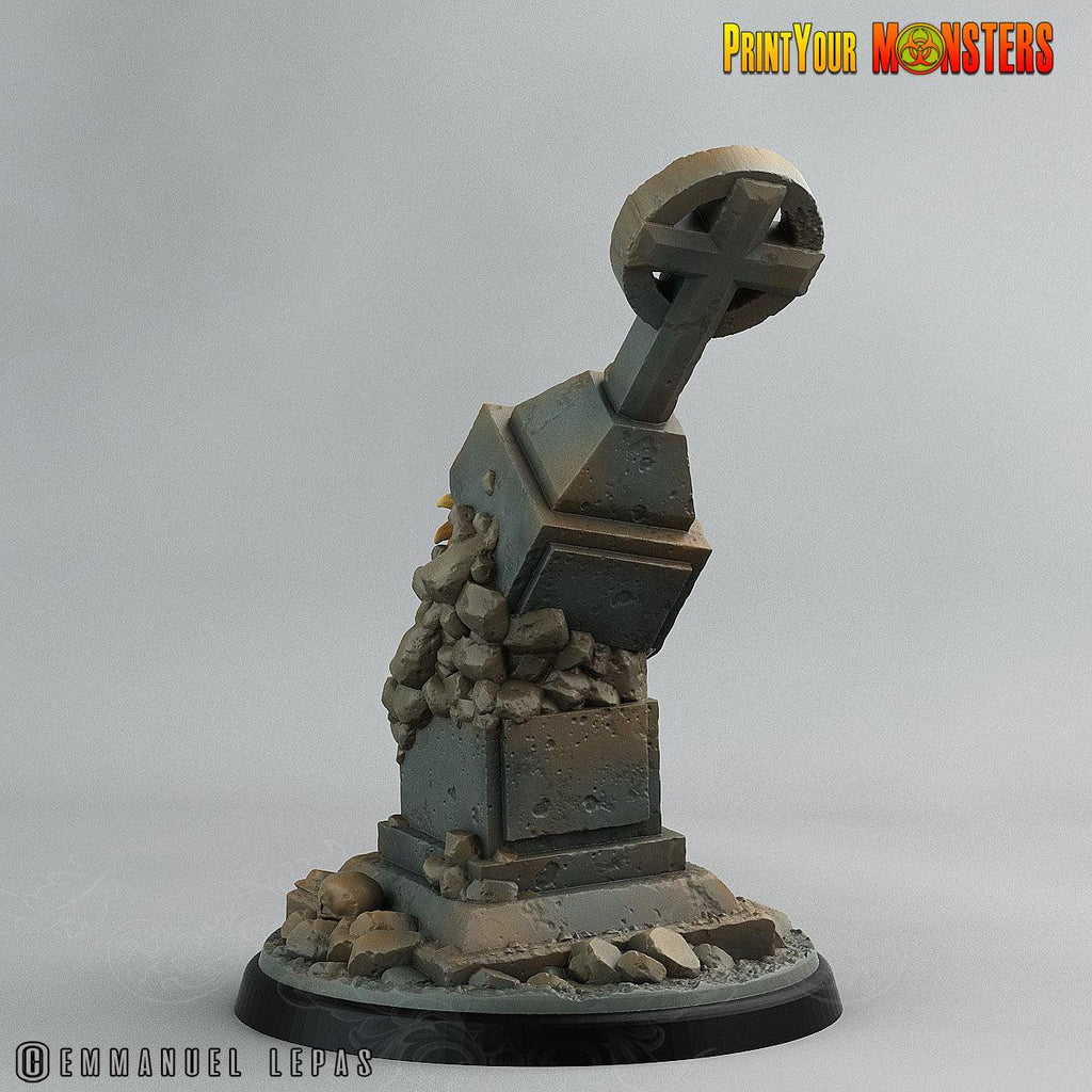 3D Printed Print Your Monsters Graveyard Mimic The Living Graveyard 28mm - 32mm D&D Wargaming