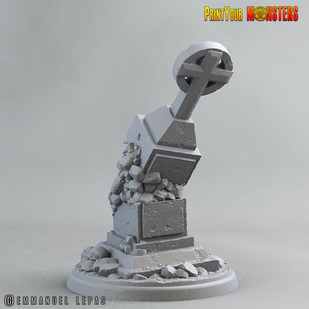 3D Printed Print Your Monsters Graveyard Mimic The Living Graveyard 28mm - 32mm D&D Wargaming