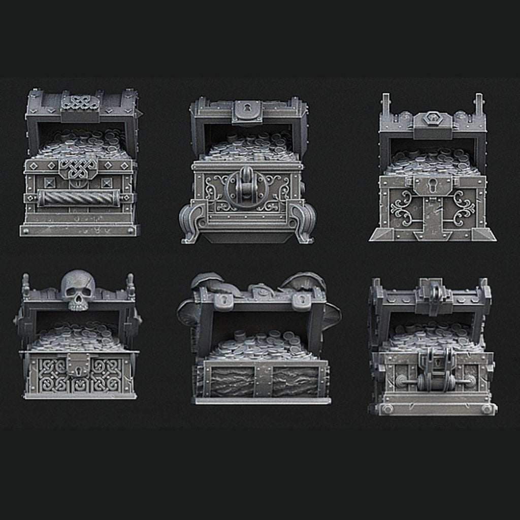 3D Printed Print Your Monsters Mimics Treasure Chests Set 28mm - 32mm D&D Wargaming