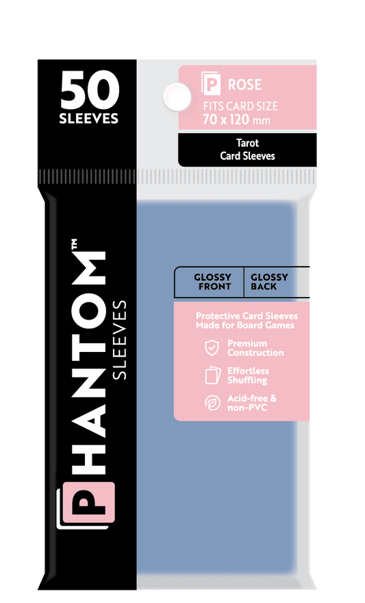 Phantom Sleeves: Rose Size (70mm x 120mm) 50 ct - Glossy Front / Glossy Back