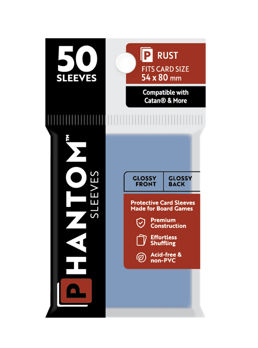 Phantom Sleeves: Rust Size (54mm x 80mm) 50 ct - Glossy Front / Glossy Back