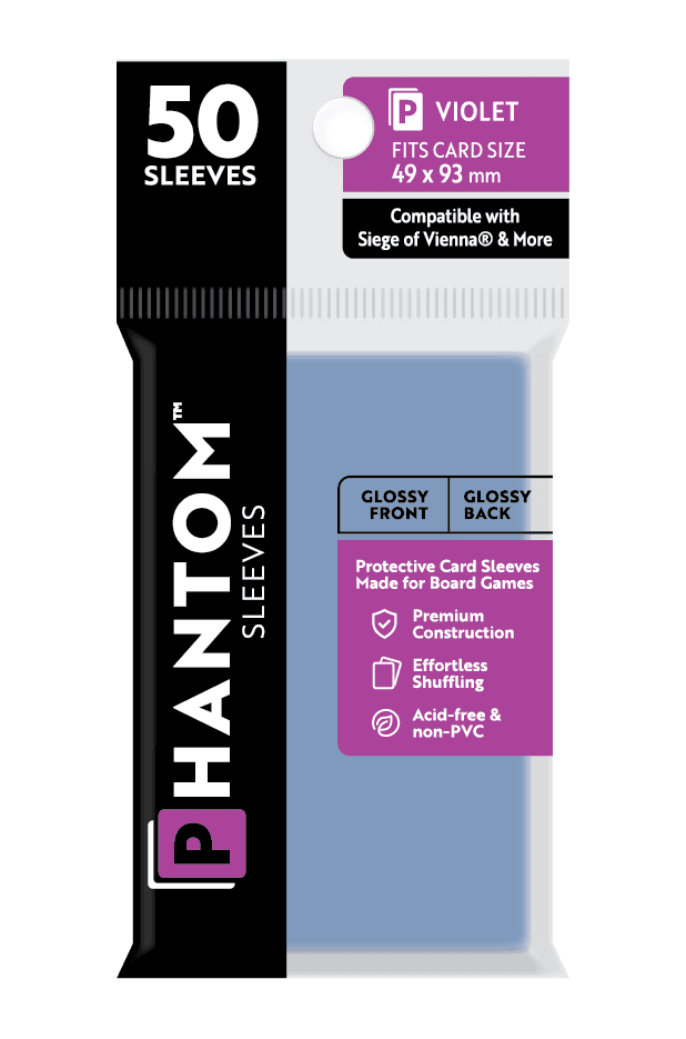 Phantom Sleeves: Violet Size (49mm x 93mm) 50 ct - Glossy Front / Glossy Back