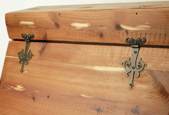 Tiny Fairy Door Medieval Strap Hinge with Bronze Finish - Set of 2