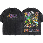 OceanDust4U Legend of Zelda Majora's Mask T-Shirt & Hoodie – Vintage Washed Graphic Apparel, Lightweight Retro Gaming Streetwear