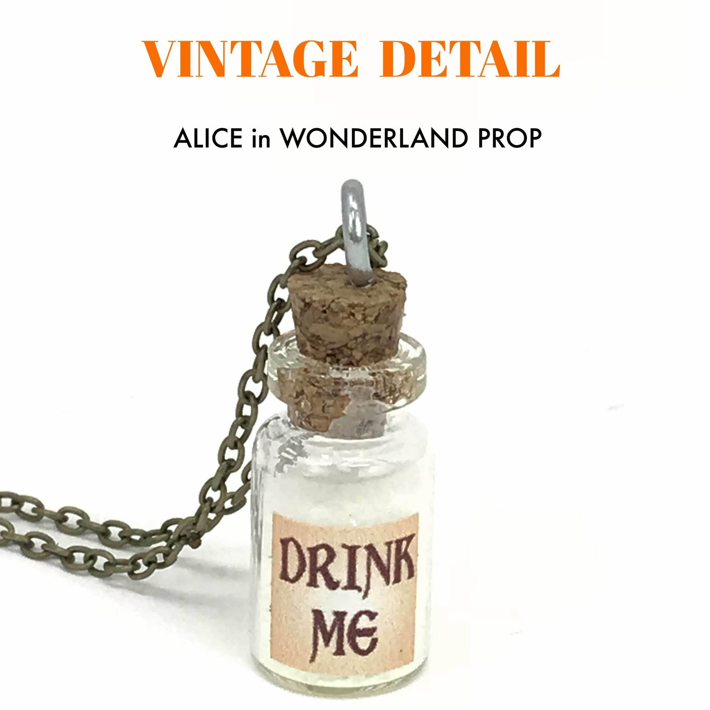 Alice in Wonderland necklace aqua glow - 