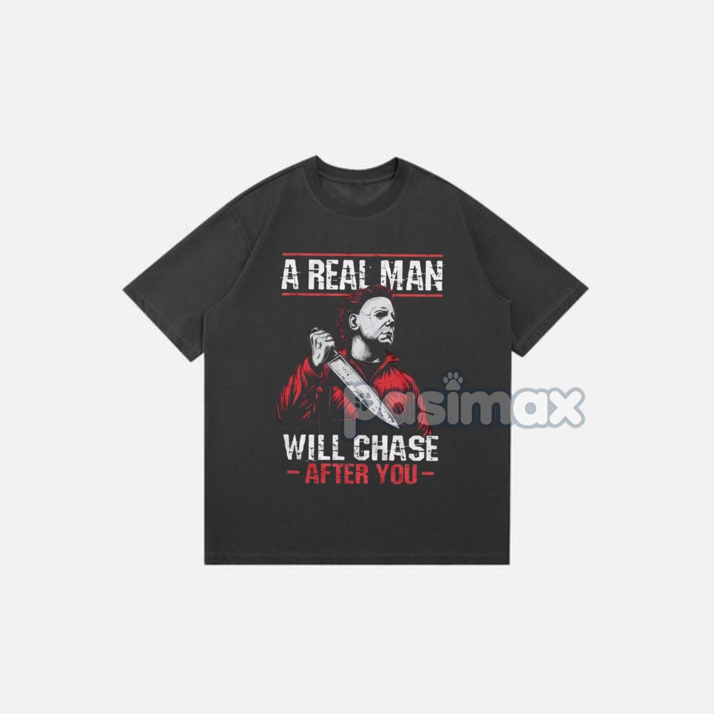 Scary Halloween Horror Movie T-Shirt - Serial Killer Graphic Tee For Him, Men's Apparel