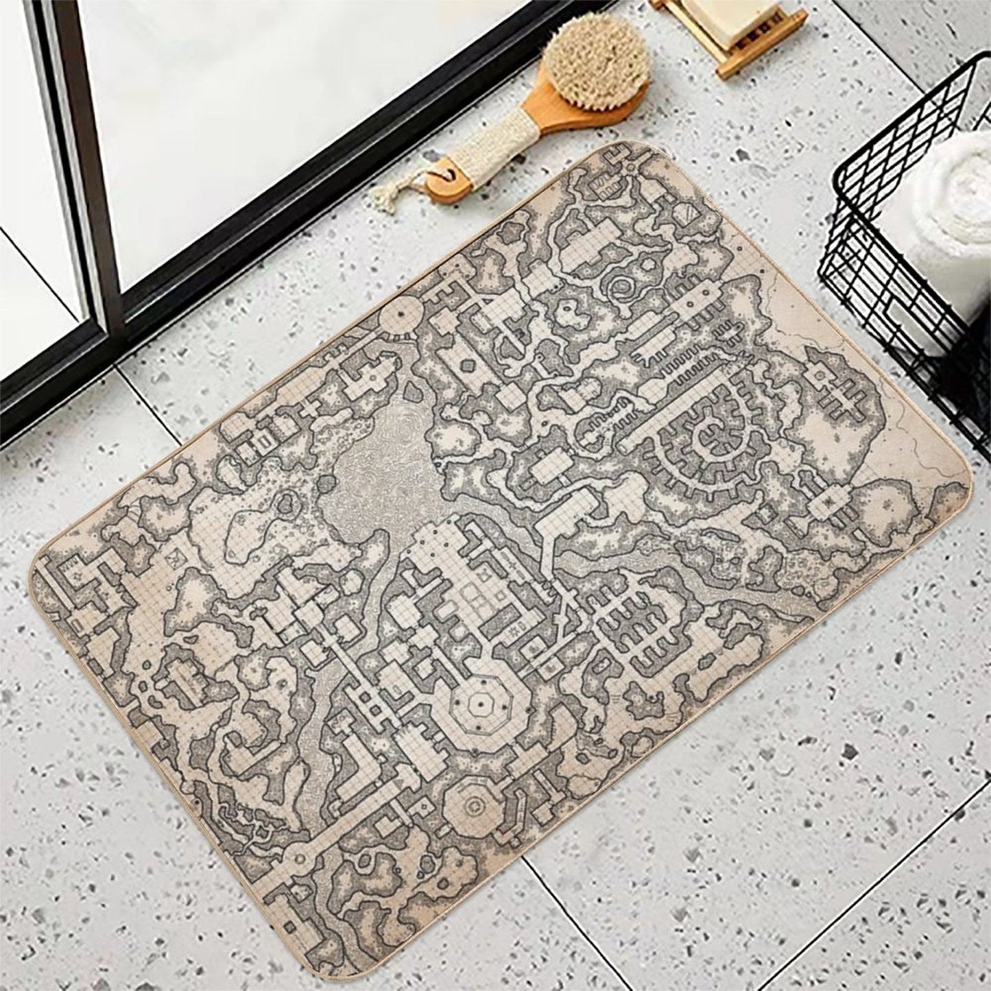 The Winter Tombs - A Massive Dungeon Complex by Dyson Logos  Fade-Resistant Bath Mat