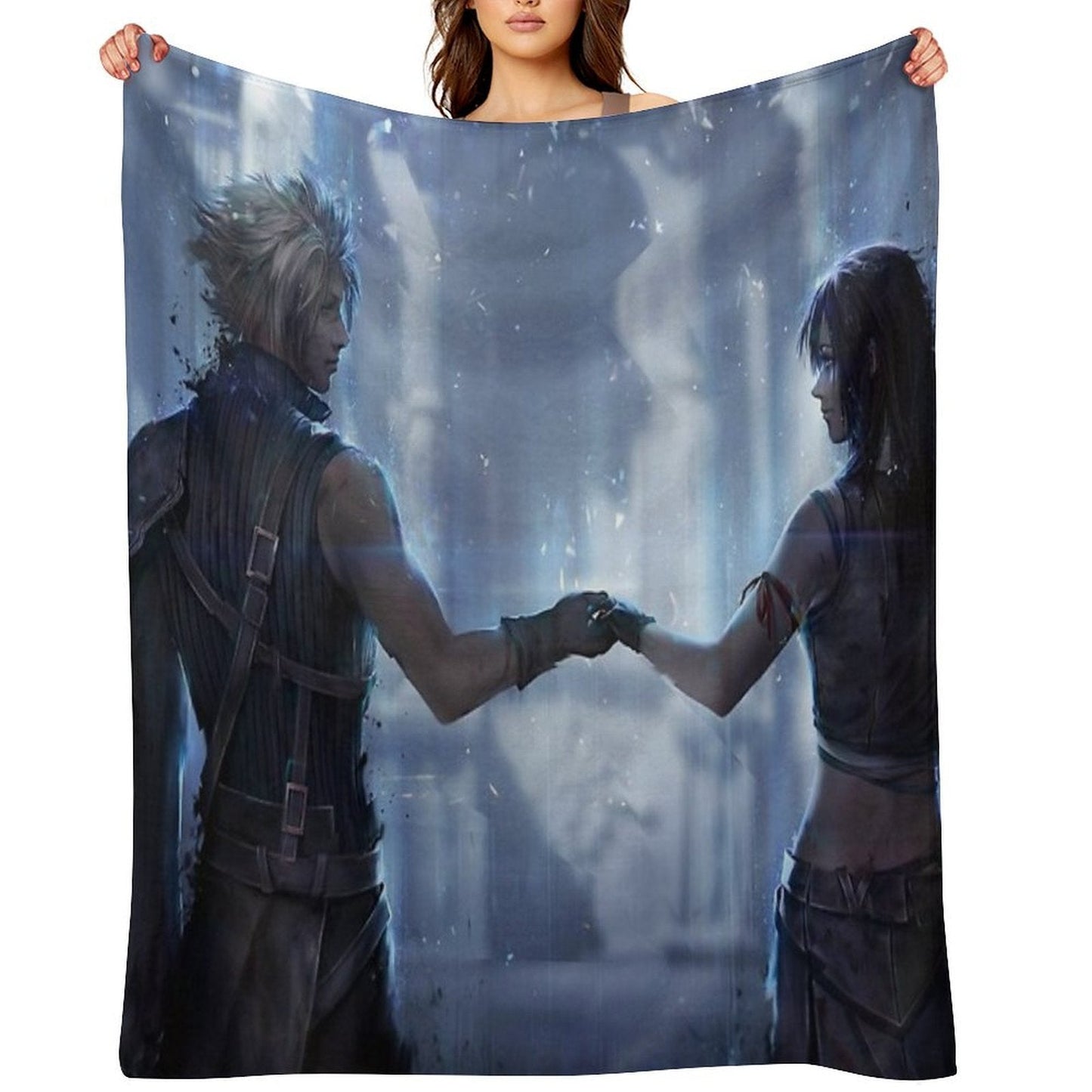 Final Fantasy 7 Cloud And Tifa Throw Blanket