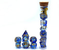 Captured Magic Hand Sanded Sharp Edge Resin - Blue Gold Foil - 