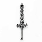 Dice Sword Silver 46mm x 9mm Trinket Novelty - 