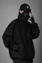 HiH33 Black Utility Hoodie - Black / M